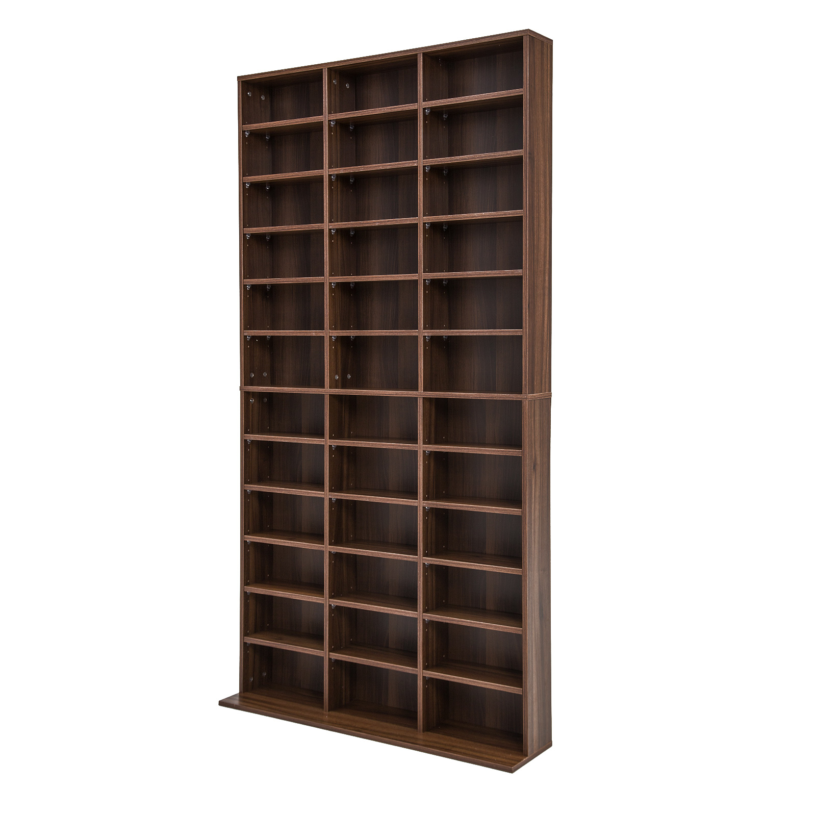 Adjustable Shelves CD DVD Media Bookcase Storage Shelf ESPRESSO